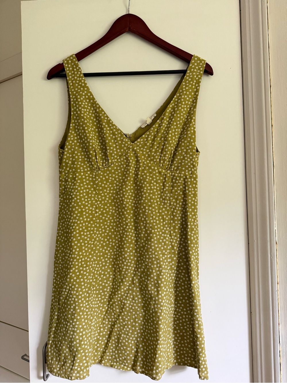 PacSun Olive Green Polka Dot Mini Slip Dress